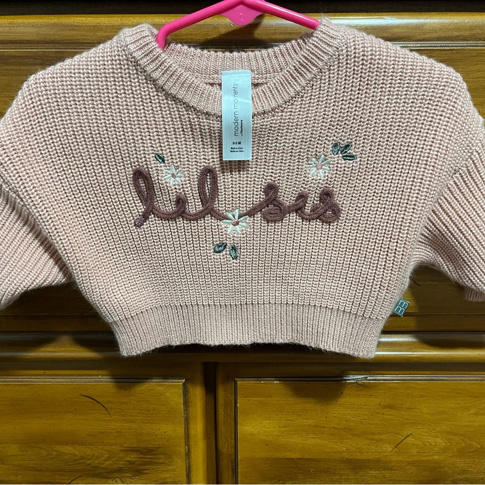 Charming Pink 'Lil Sis' Sweater